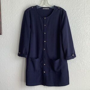 Classic Navy Women's Button-Down Shirt